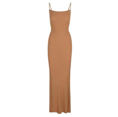 Skim Slim Hottie Thread Strap Dress Female Backless Skinny-Wrapped Hip Long Skirt
