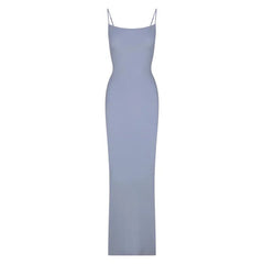Skim Slim Hottie Thread Strap Dress Female Backless Skinny-Wrapped Hip Long Skirt