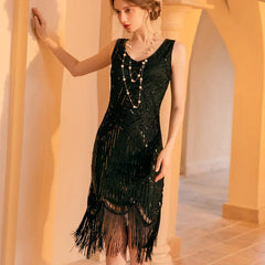 Sequined Beaded Fringed Dress Latin Dance Dress Women Latin Dance Dress Women Competition