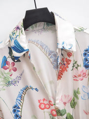Women'S Short-Sleeved V-Neck Dress, Belt Printed, All-Match Mini Skirt, Chic, New Fashion, Spring and Summer,2024