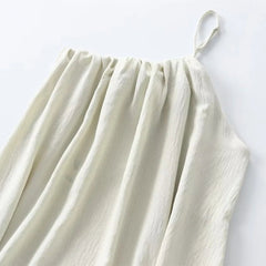 Asymmetrical Neckline Midi Dresses for Women Spring Summer Slim Sexy Backless Long Dresses Solid Color Sleeveless Dresses
