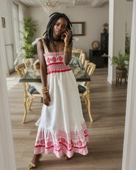 Women Vintage Printed Lace up Dress Sleeveless Square Neck Going Out a Line Casual Sundress Sexy Summer Beach Party Clubwear